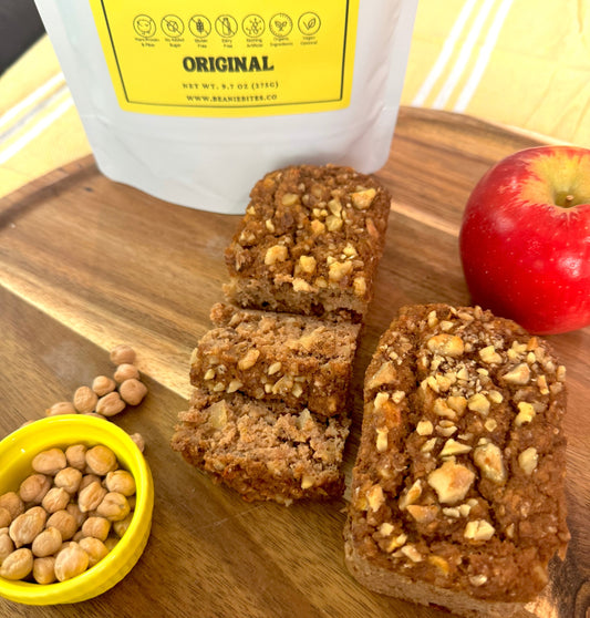 Chickpea Cinnamon Apple Walnut Bread - Beanie Bites