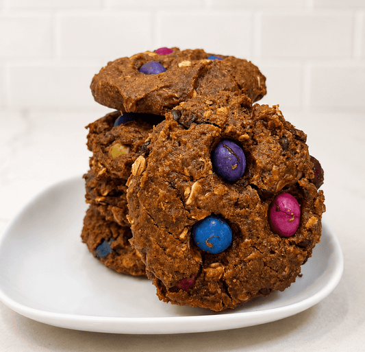 Chickpea Monster Cookies (Sweetened with Dates) - Beanie Bites