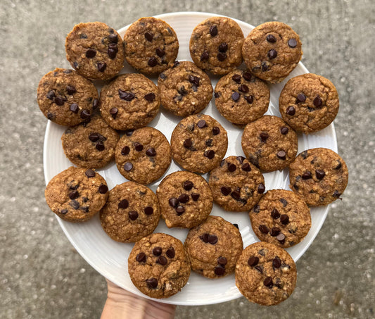 chickpea banana chip mini muffins 