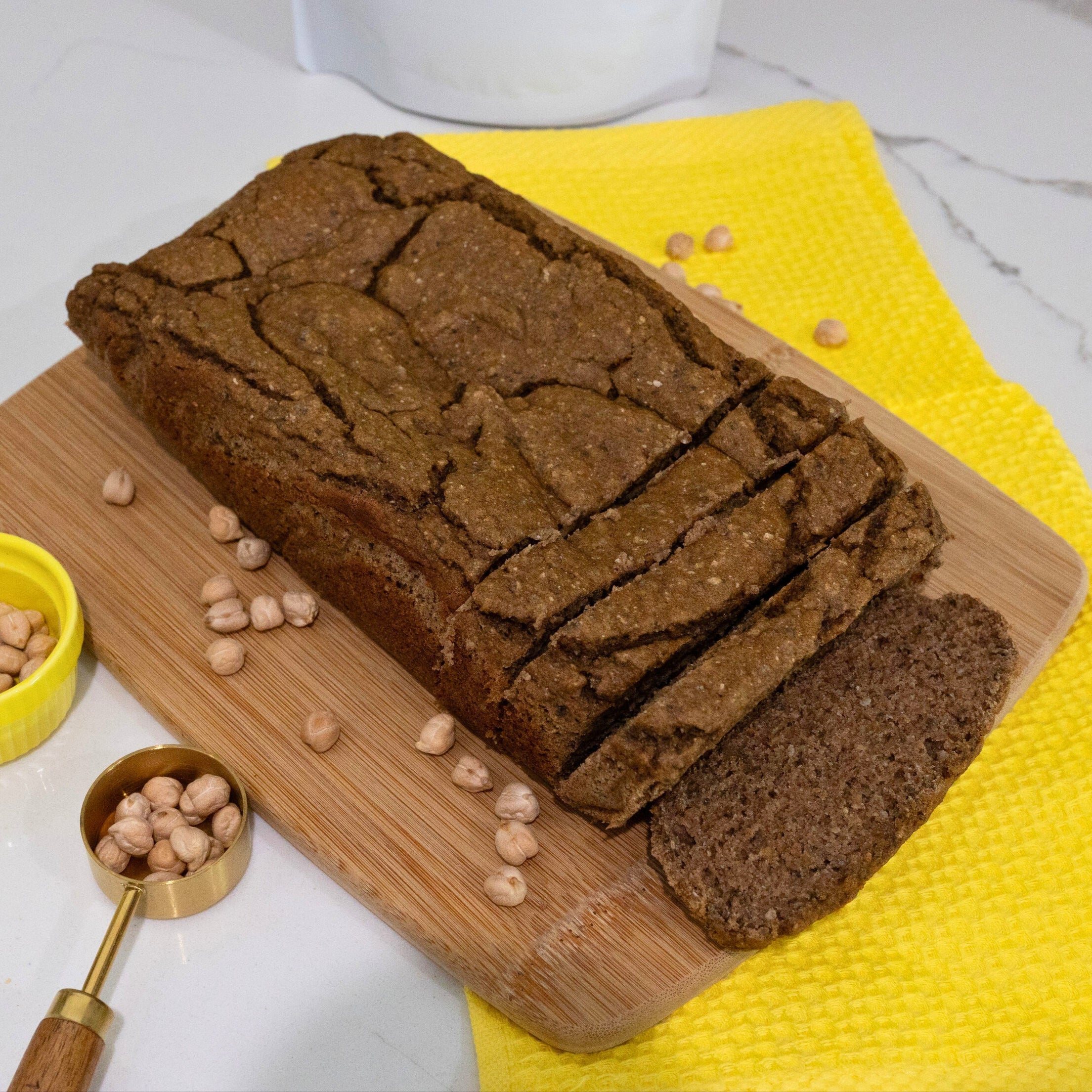organic sprouted chickpea banana bread