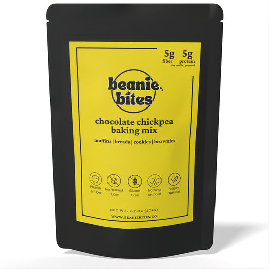 Beanie Bites versatile chickpea chocolate baking mix